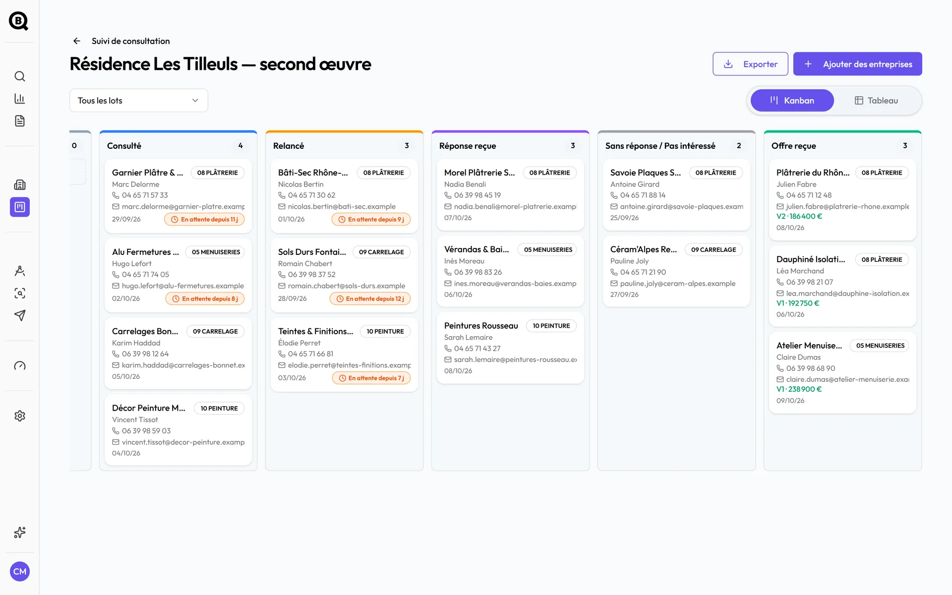 Manual supplier consultation kanban